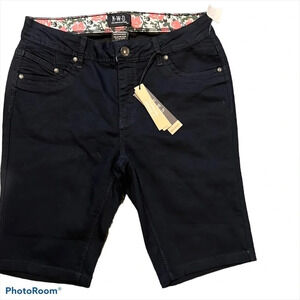 NWD navy denim jeans  Bermuda shorts Sz 10